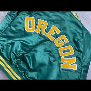 Vintage Chalk Line Oregon Ducks satin jacket sz L